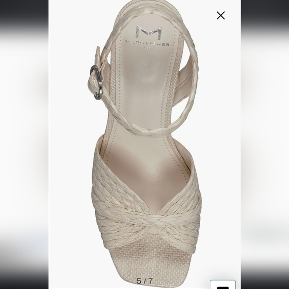Marc Fisher Cream Braided Platform Heels - Picture 5 of 11